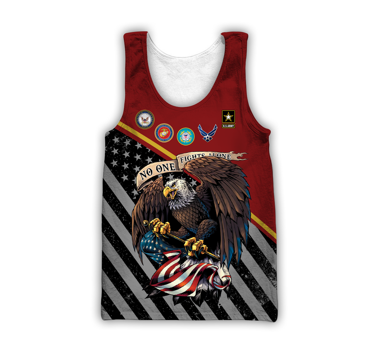 US Veteran No one fights alone shirts for men and women TR2505201S-Apparel-Huyencass-Tank Top-S-Vibe Cosy™