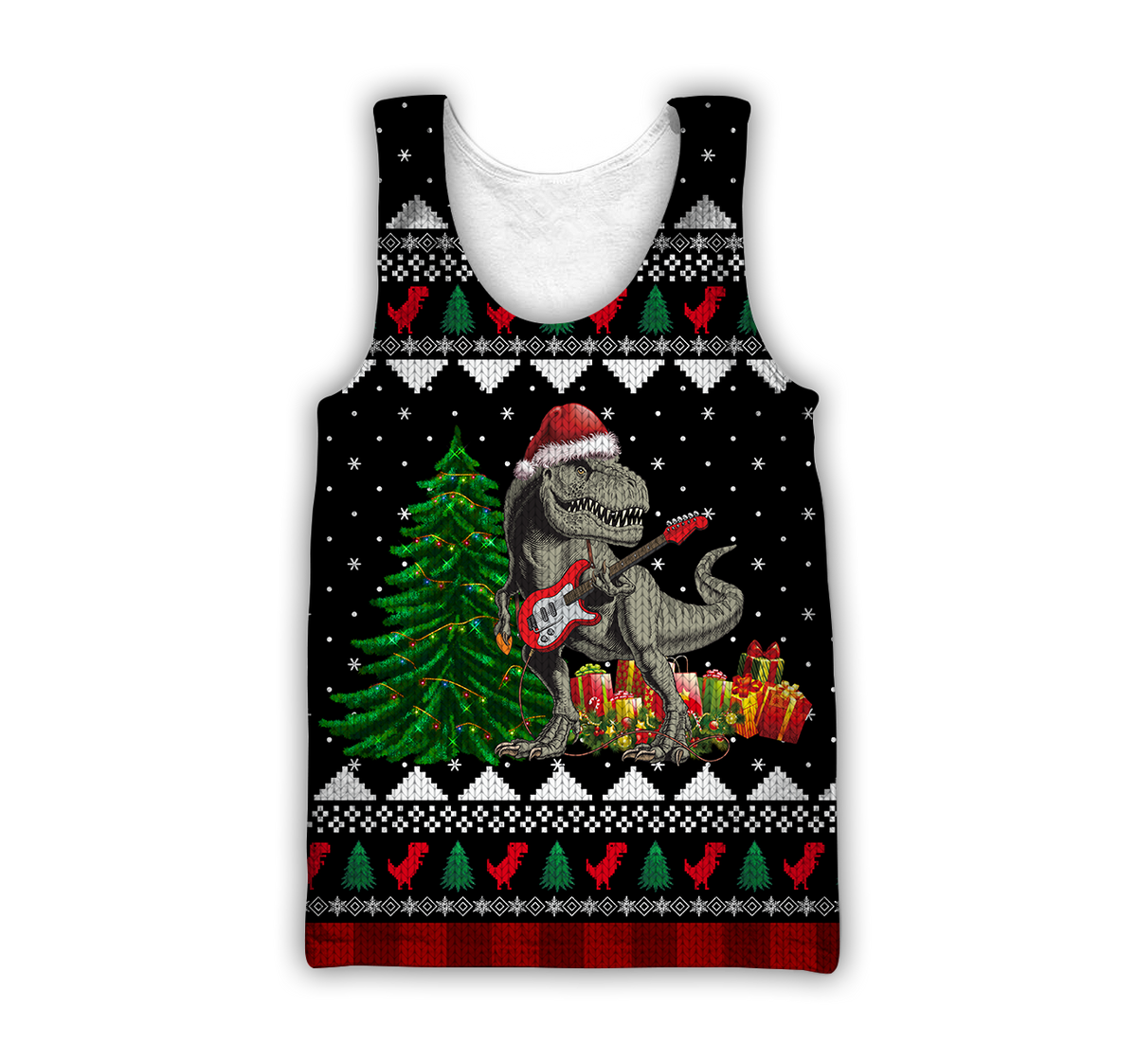 Dinosaur Christmas 3D all over printed shirts