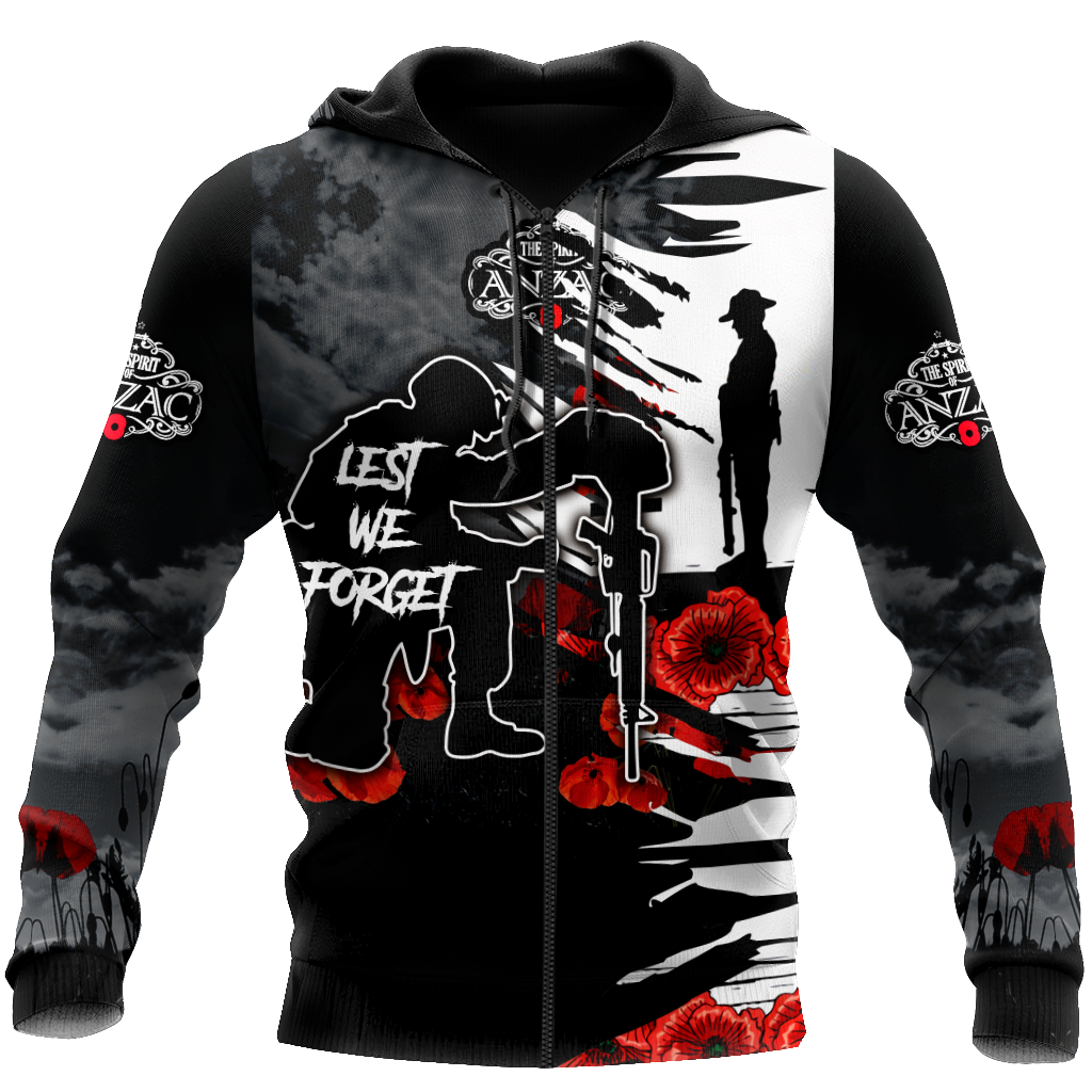 Premium Unisex Hoodie Anzac Day Lest We Forget ML