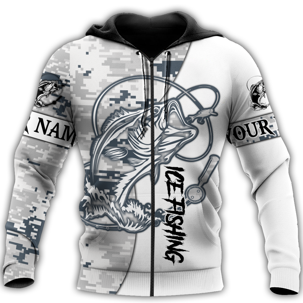 3D All Over Printed Ice Fishing Unisex Shirts Custom Name XT NTN01022105