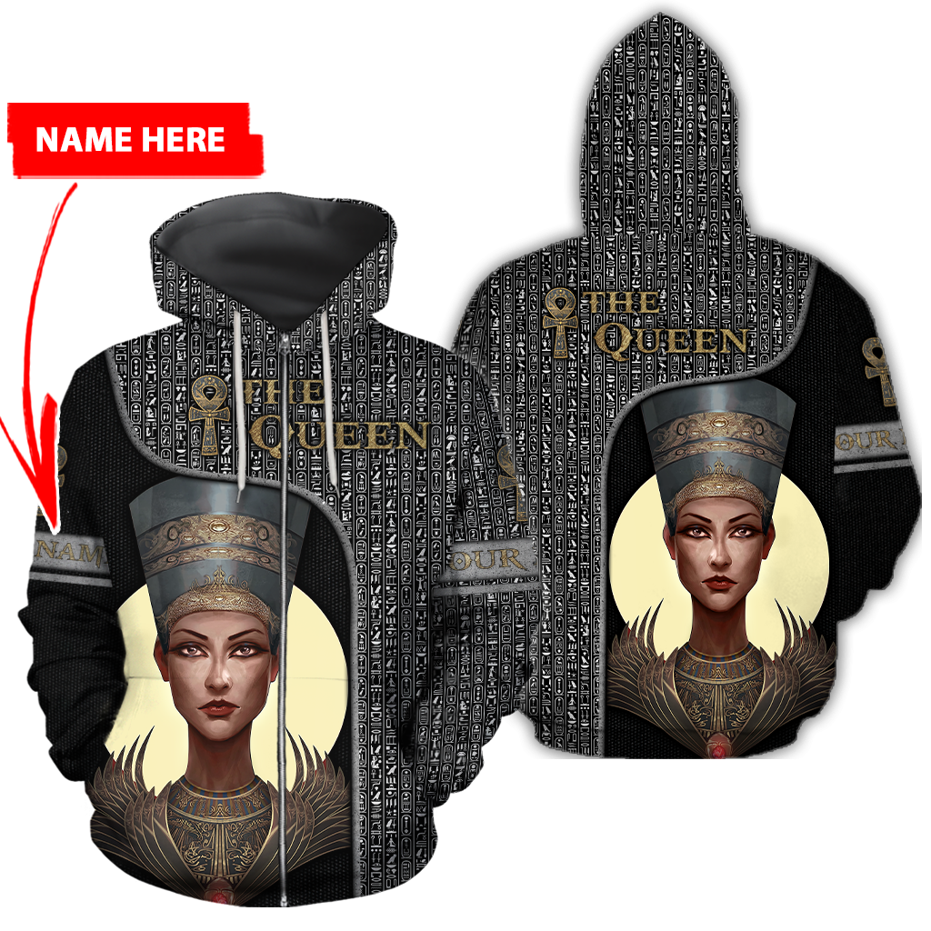Custom name The Queen Ancient Egypt 3D design print shirts