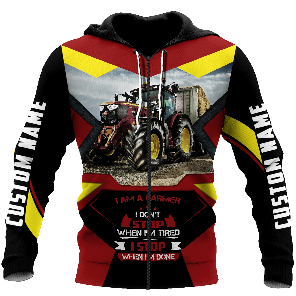 3D All Over Printed Tractor red Unisex Shirts Custom Name XT PD04022101-S1