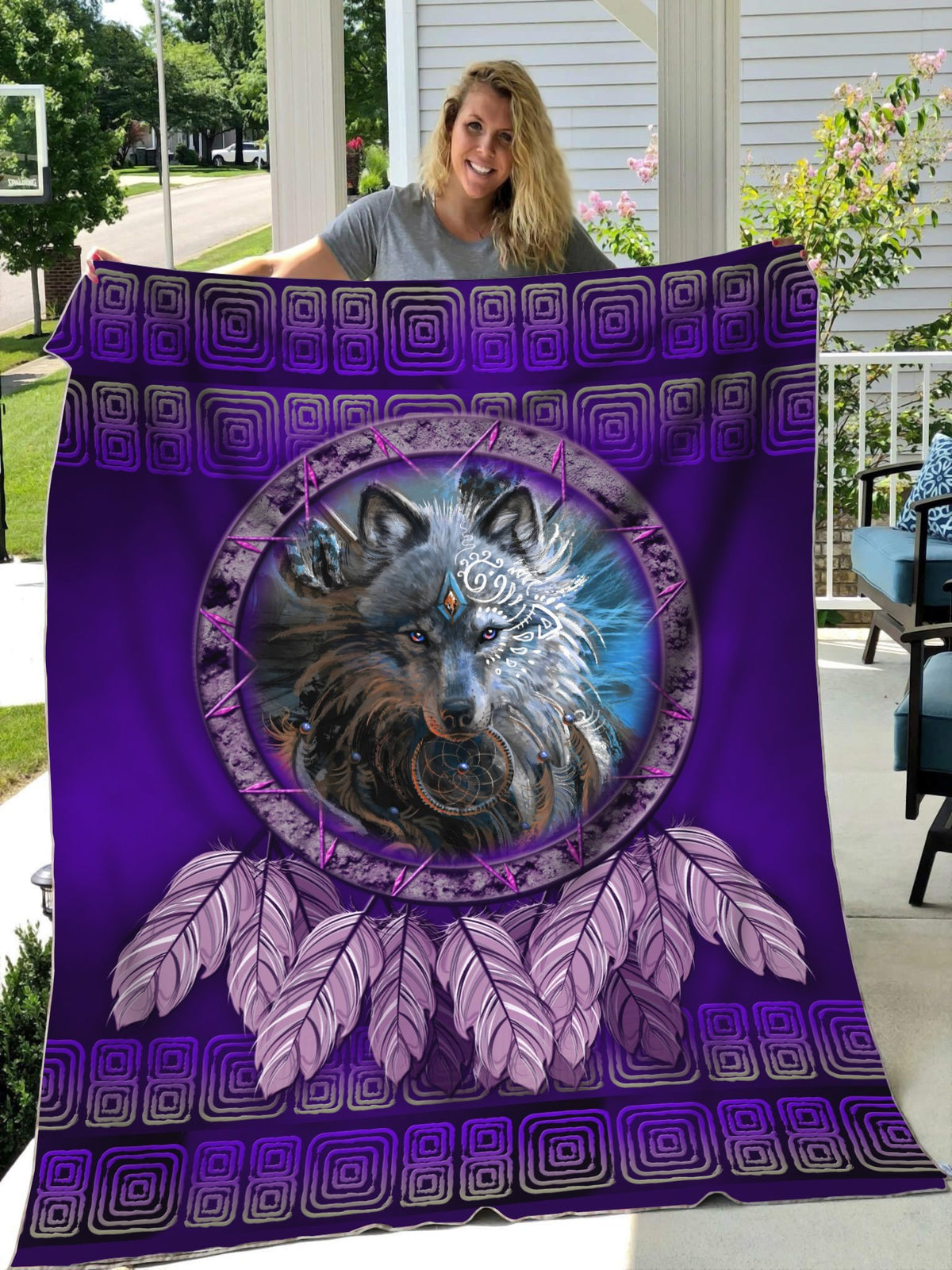 Wolf 3D All Over Printed Blanket