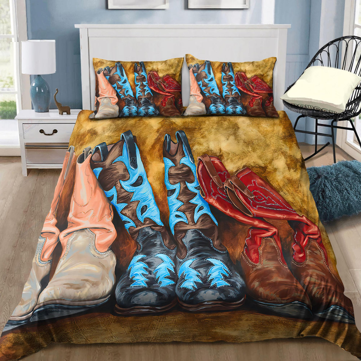 Cowboy Boots Lover Bedding Set DQB07282007-TQH-BEDDING SETS-TQH-Twin-Vibe Cosyβ’