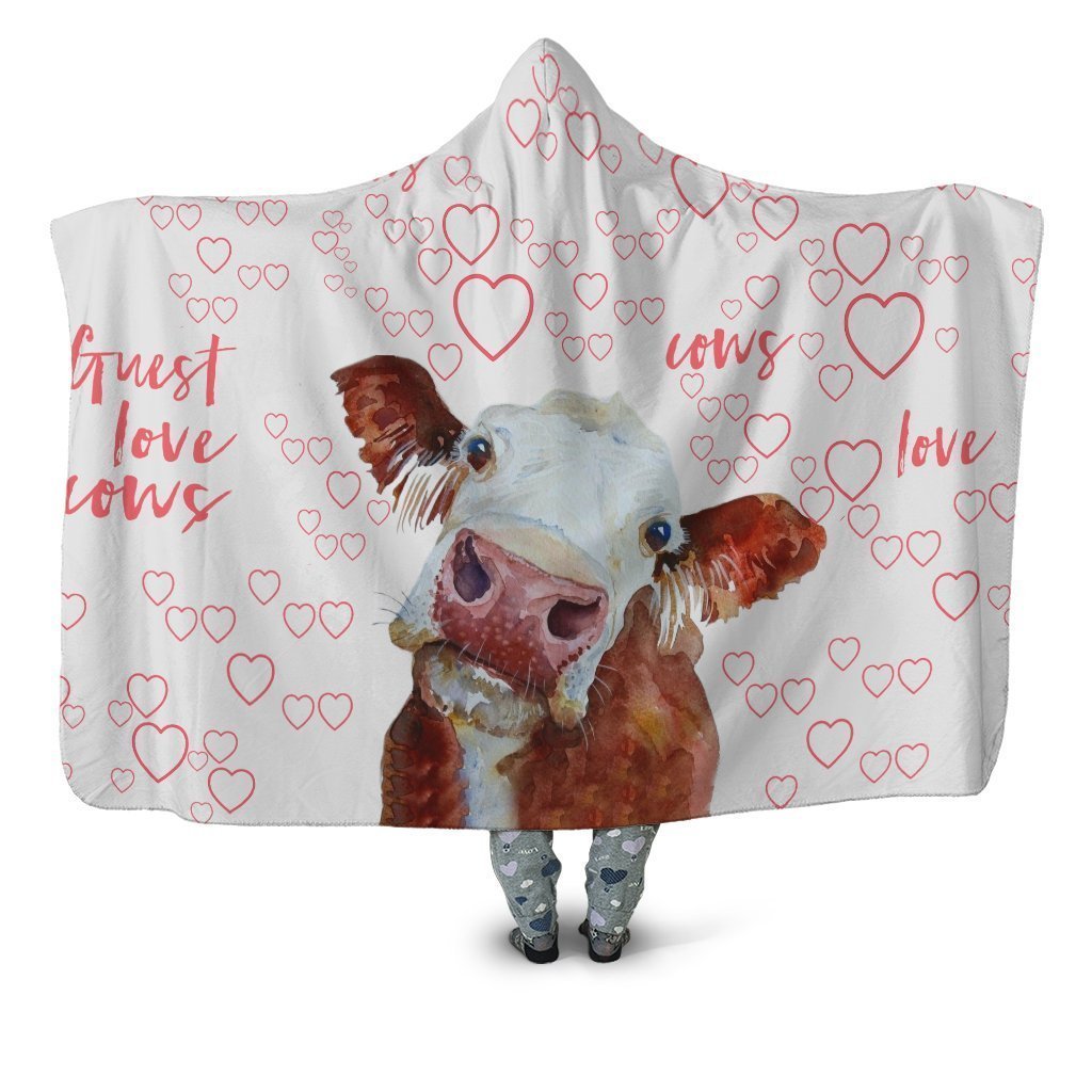 Farmer Guest Best Cow Hoodie Blanket-Apparel-HD09-Hooded Blanket-Youth 49.6x59.05-Vibe Cosyβ’