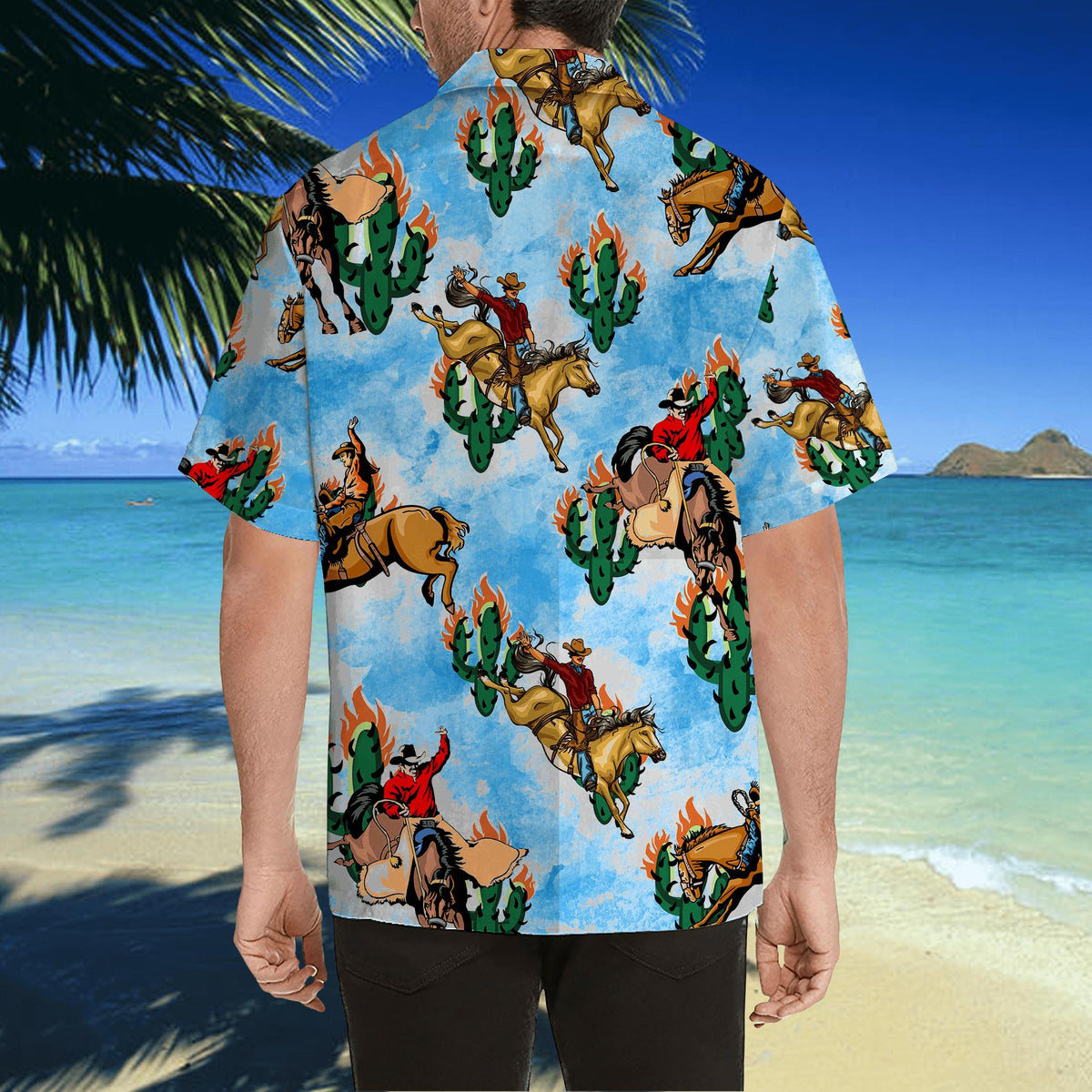 Wildlife Cowboy Blue Shirts JJW29072002S-TQH-Apparel-TQH-Hawaiian shirt-S-Vibe Cosyβ’