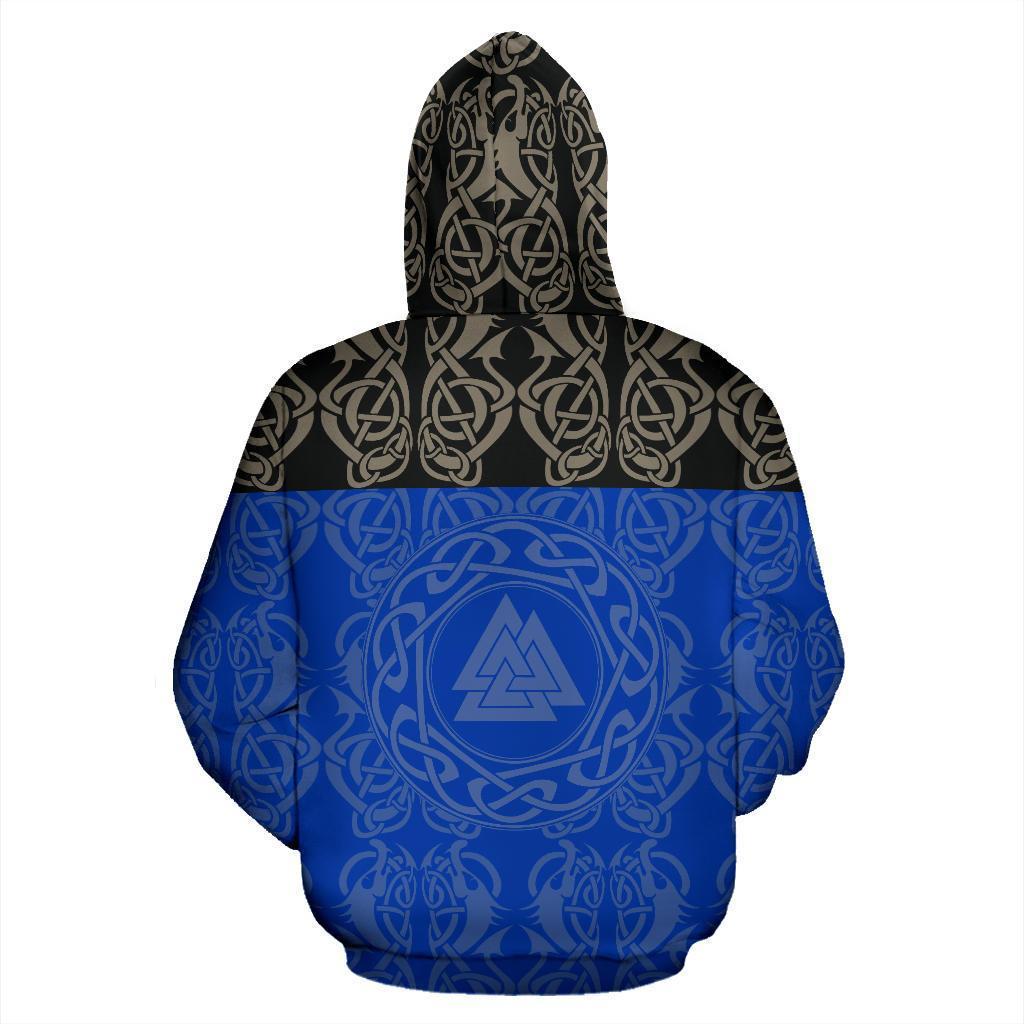 Viking All Over Zip-Up Hoodie - Valknut - BN10-ALL OVER PRINT ZIP HOODIES (P)-HP Arts-Zip-Up Hoodie-S-Vibe Cosy™