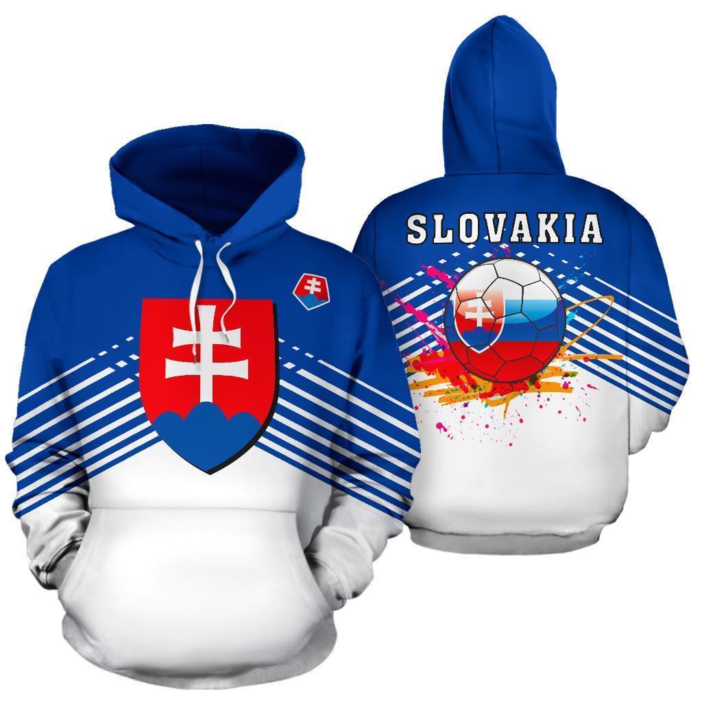 Slovakia Sport Flag Hoodie - Stripes Style 02 - J4-ALL OVER PRINT HOODIES (P)-LoveTheWorld-Men's Hoodie-S-White-Vibe Cosy™