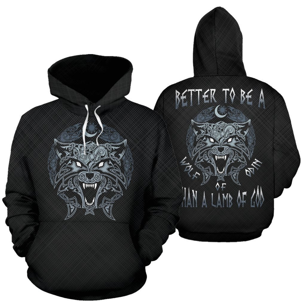 Viking Wolf Of Odin Pullover Hoodie A7-ALL OVER PRINT HOODIES (P)-HP Arts-Hoodie-S-Black-Vibe Cosyβ’