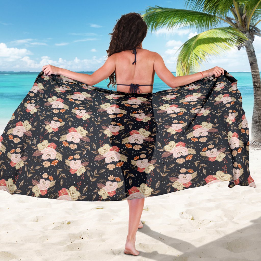 Autumn Fall Floral - Sarong Wrap-Amaze Styleโข-Autumn Fall Floral - Sarong Wrap-Vibe Cosyโข