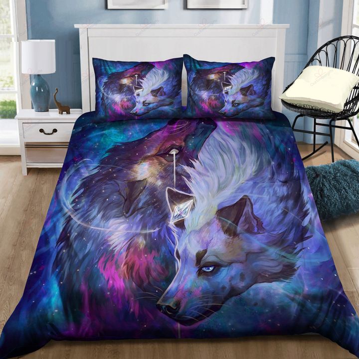 A couple of wolf galaxy bedding set HG62505-HG-US Twin-Vibe Cosyβ’