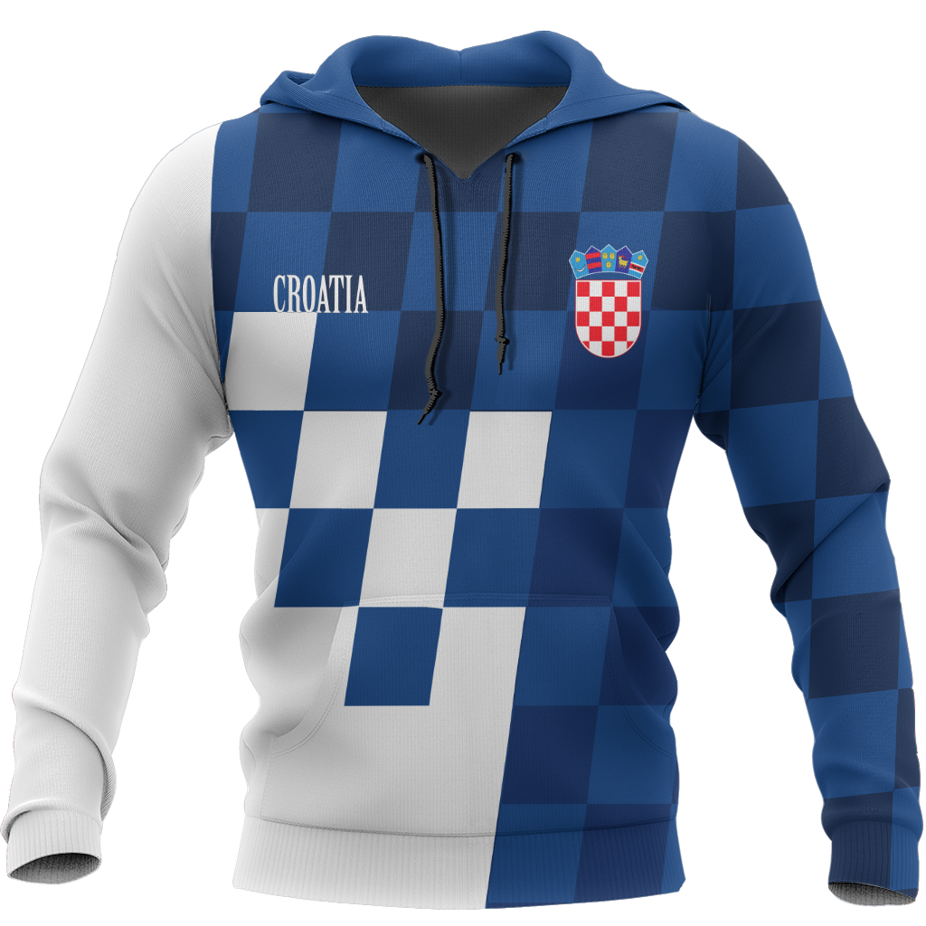 Croatia Coat Of Arms Zip Hoodie Blue Version A02-Apparel-Khanh Arts-Hoodie-S-Vibe Cosy™