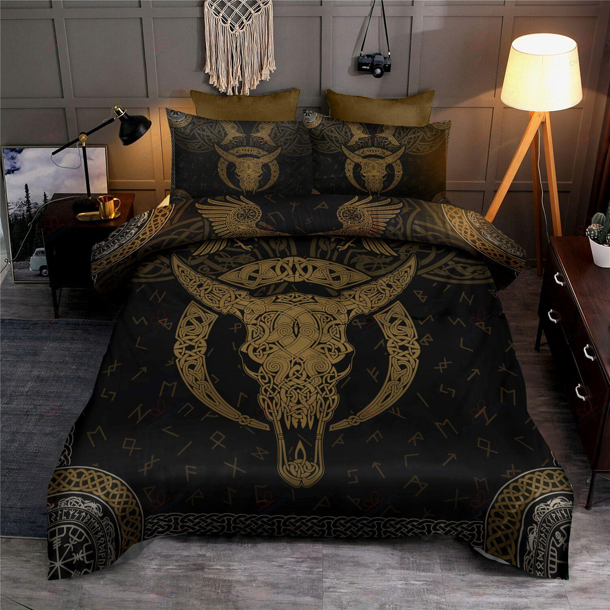 Viking Skull Bedding Set