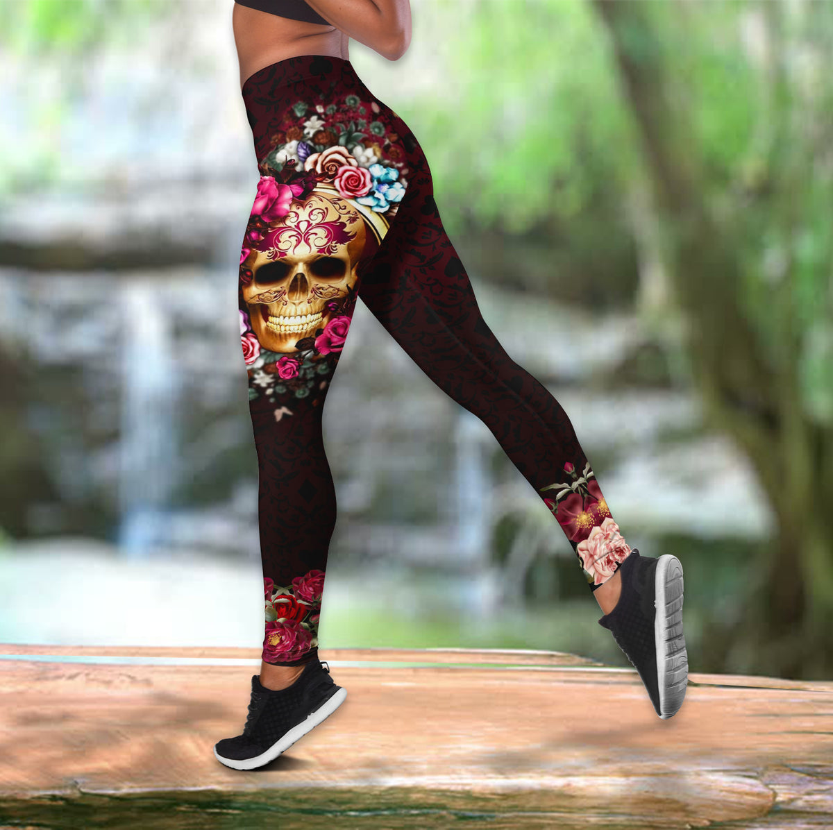 Floral Skulls Combo Outfit For Women TQH200923