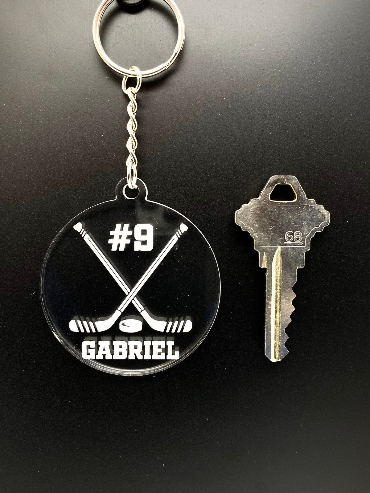 Hockey Keychains | Personalized Sports Keychains | Team Gift | Player Gift