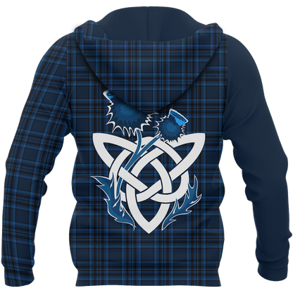 Scotland Saltire Celtic Thistle Hoodie Blue NNK 1514-Apparel-PL8386-Zip Hoodie-S-Vibe Cosy™