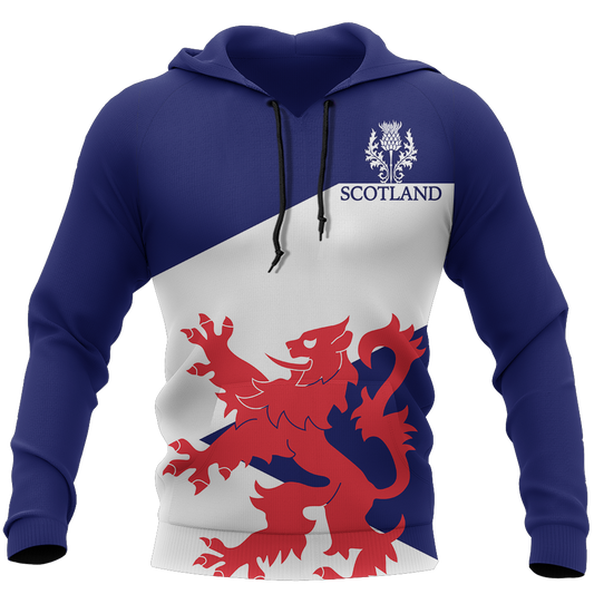 Scottish Flag And Lion - Scotland Hoodie NNK 1519-Apparel-PL8386-Zip Hoodie-S-Vibe Cosy™