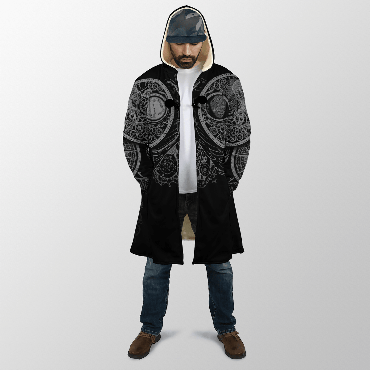 Steampunk Mechanic 3D Over Printed Cloak for Men and Women-ML