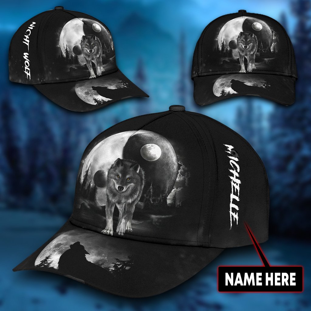 Custom Name Wolf Classic Cap