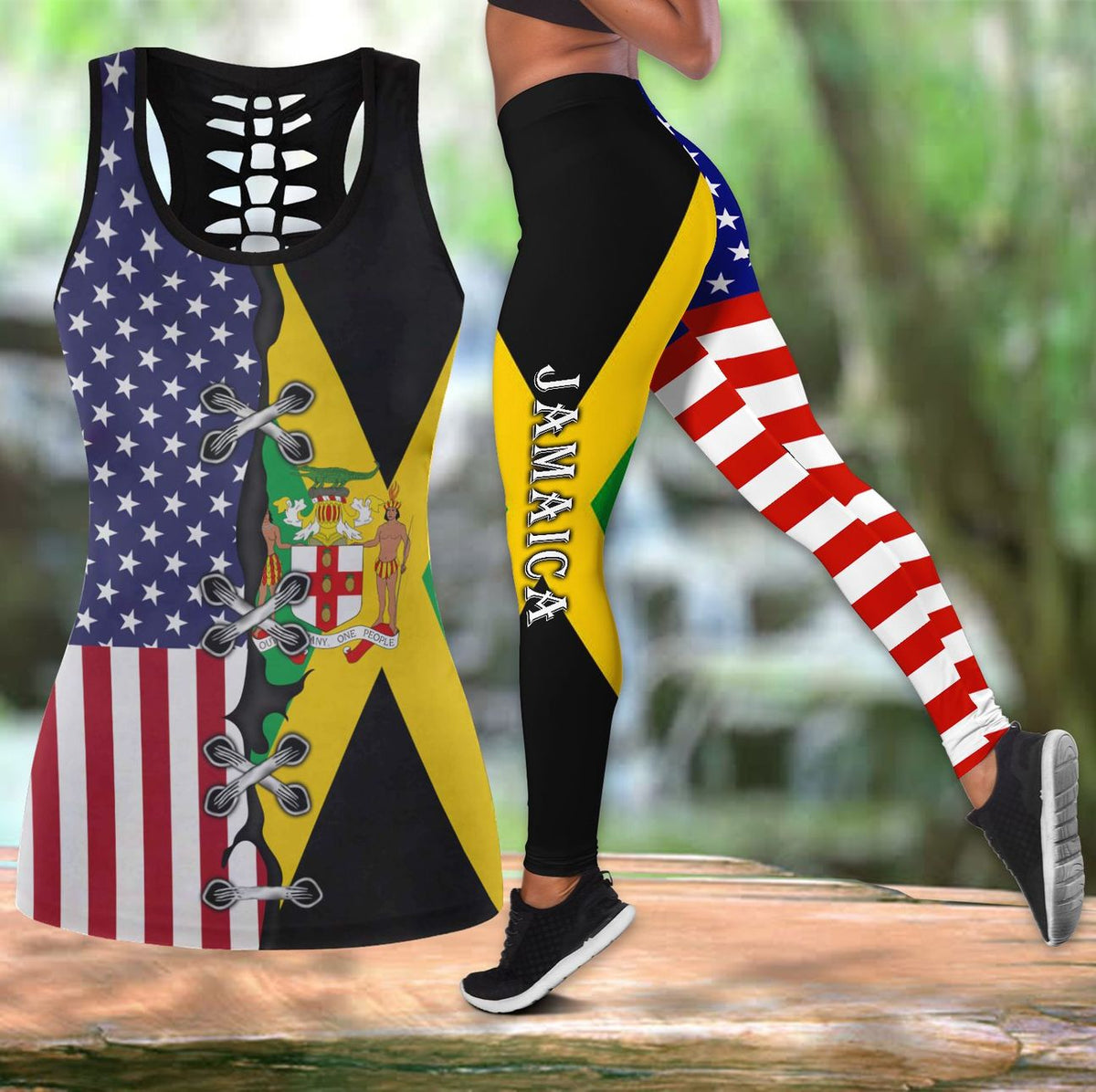 Jamaica And America Lover Combo Outfit TQH20062201-Apparel-TQH-S-S-Vibe Cosy™