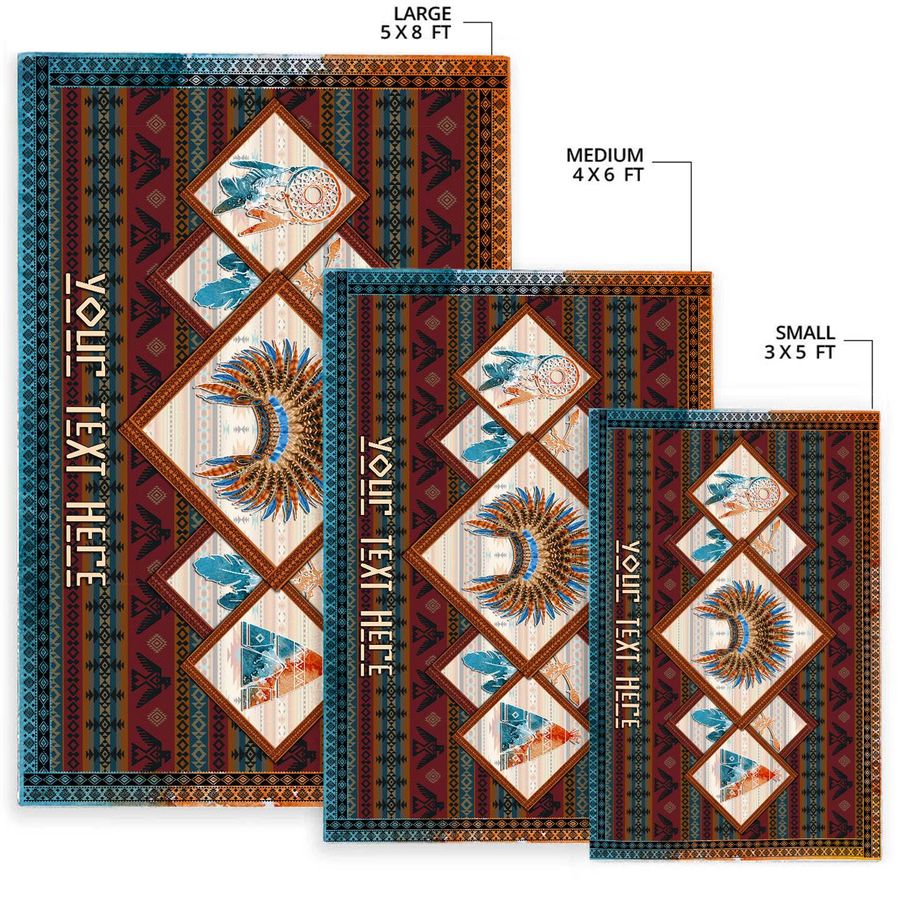 Native American 3D All Over Printed Rug