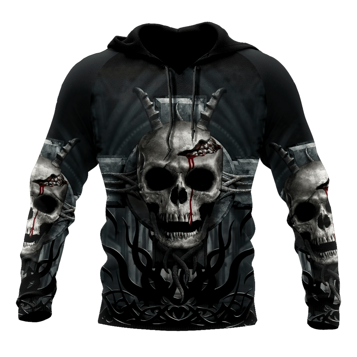 Premium Skull Cross All Over Printed Shirts For Men And Women MEI
