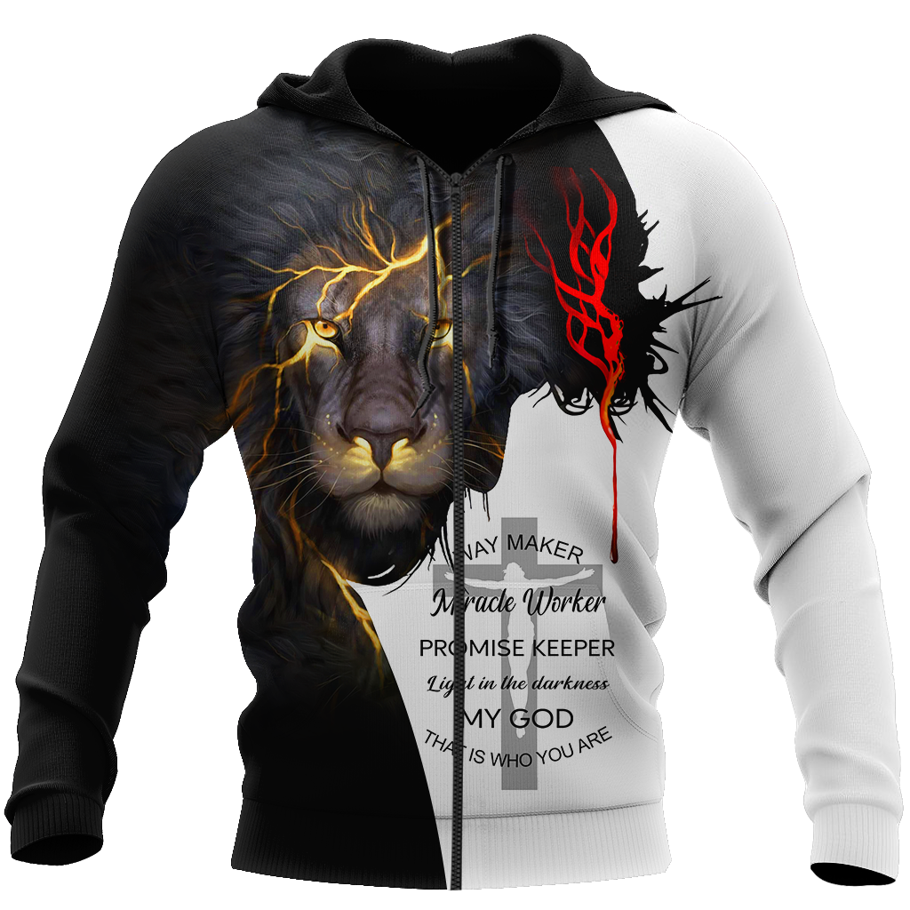 Easter Jesus - Way Maker-Apparel-HP Arts-ZIPPED HOODIE-S-Vibe Cosy™