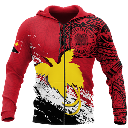Papua New Guinea 3D Printed Shirts-Apparel-TT-Zipped Hoodie-S-Vibe Cosy™