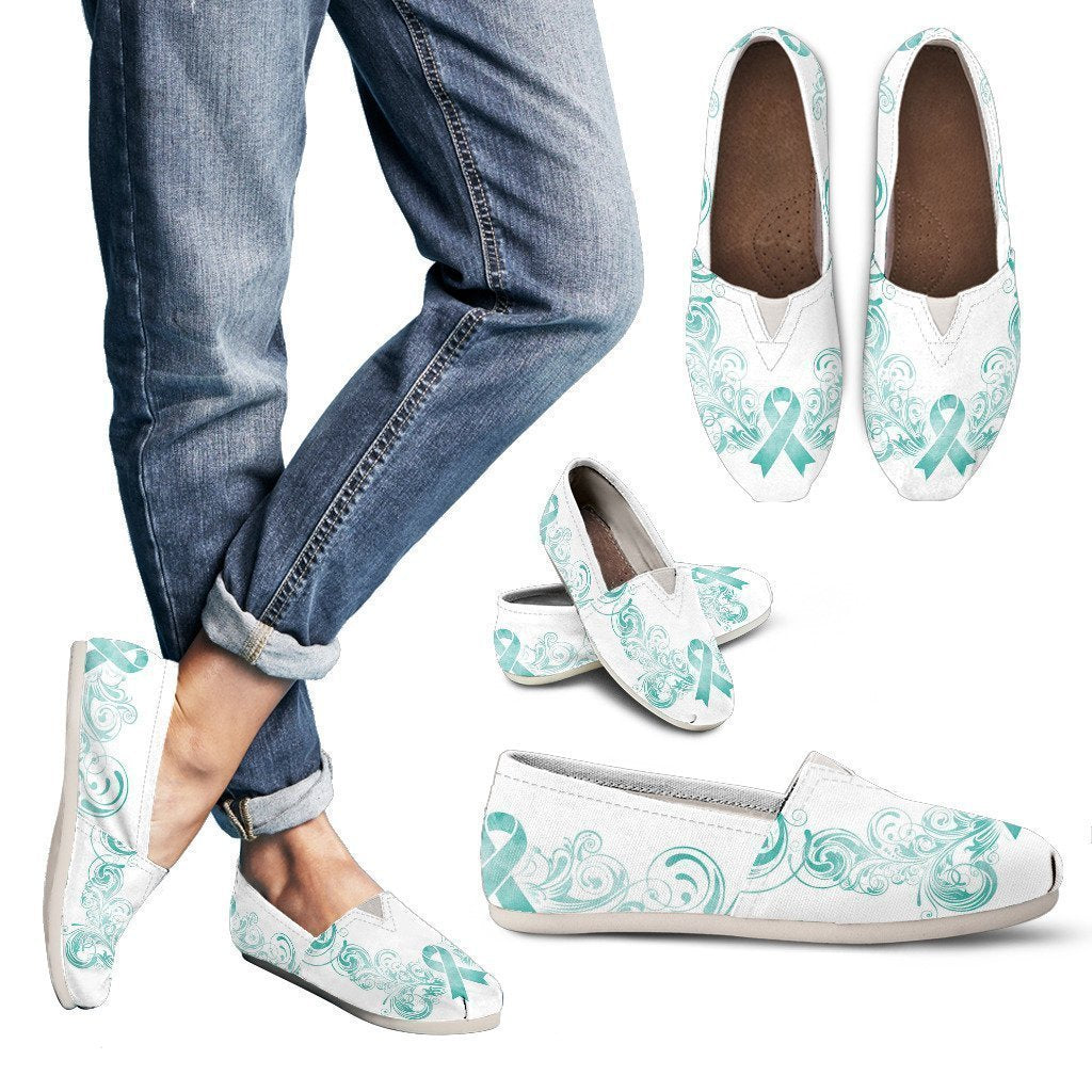 Cancer Awareness Style 2 Women's Casual Shoes-6teenth World™-Women's Casual Shoes-US6 (EU36)-Vibe Cosy™
