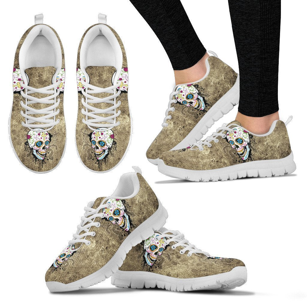 Sugar Skull-Shoes-6teenth Outlet-Women's Sneakers - White - Sugar Skull-US5 (EU35)-Vibe Cosy™