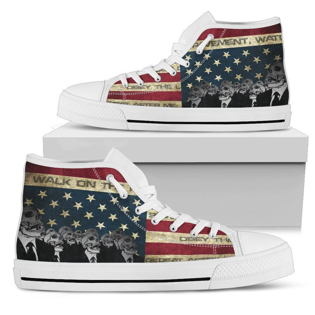 Walk on the ravement-Shoes-6teenth Outlet-Womens High Top - White - Walk on the ravement-US5.5 (EU36)-Vibe Cosy™