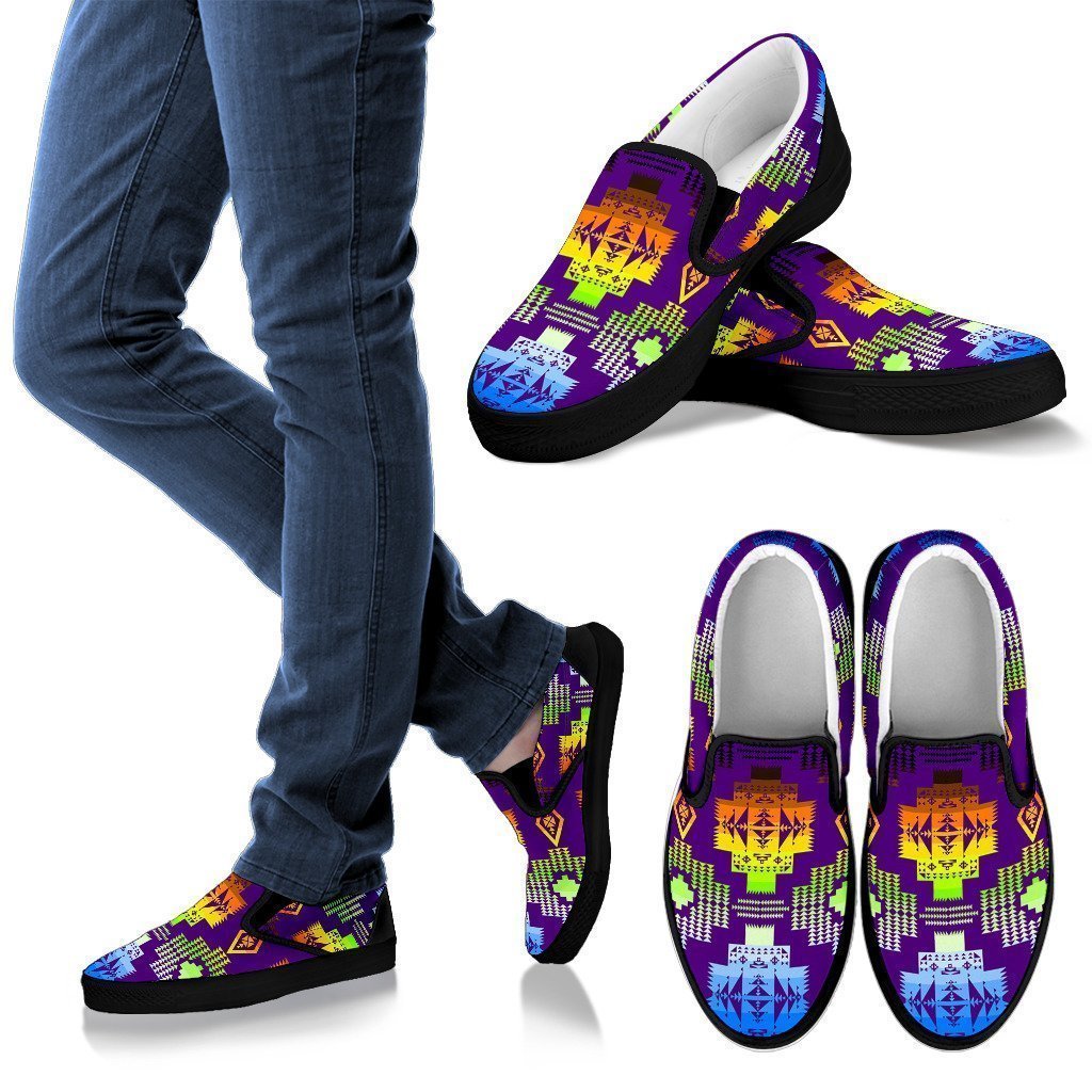 Purple Shades Sopo Men's Slip Ons-6teenth World™-Kid's Sneakers-US8 (EU40)-Vibe Cosy™