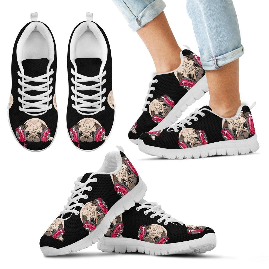 Pug Listen Music Kid's Sneakers-6teenth World™-Kid's Sneakers-11 CHILD (EU28)-Vibe Cosy™