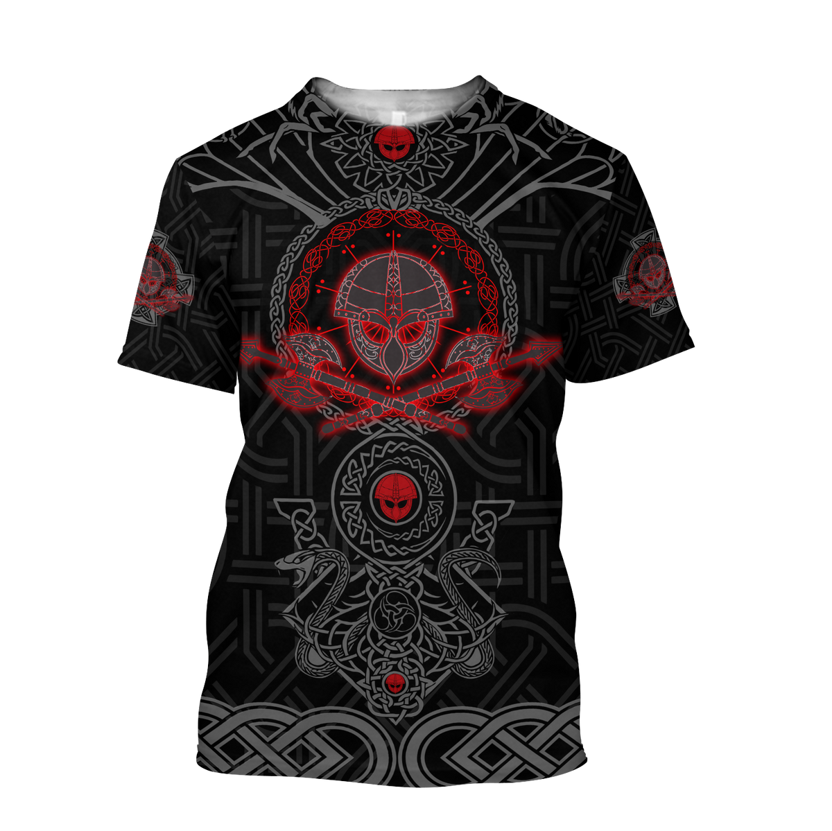 Love Viking Warriors tattoos 3D all over printed for man and women HHT30062001-Apparel-PL8386-T- Shirt-S-Vibe Cosy™