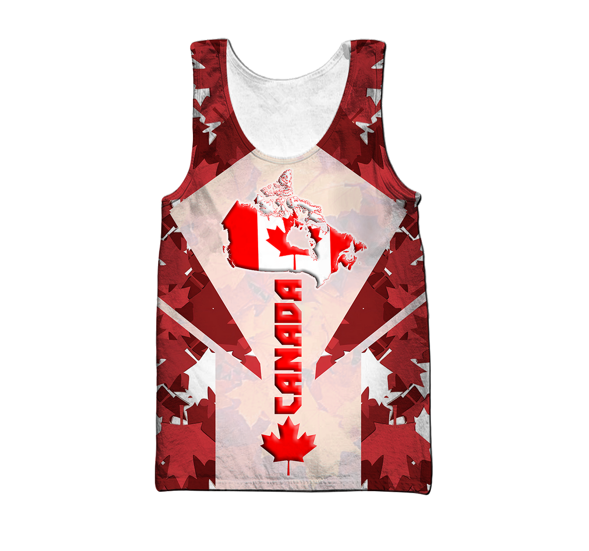 Canada 3dall over printed maple leaf generation-Apparel-PL8386-Tank Top-S-Vibe Cosy™