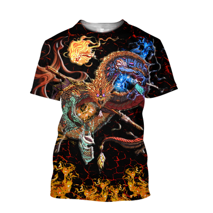 Maui taniwha art new zealand 3d all over printed shirt and short for man and women-Apparel-PL8386-T-shirt-S-Vibe Cosy™