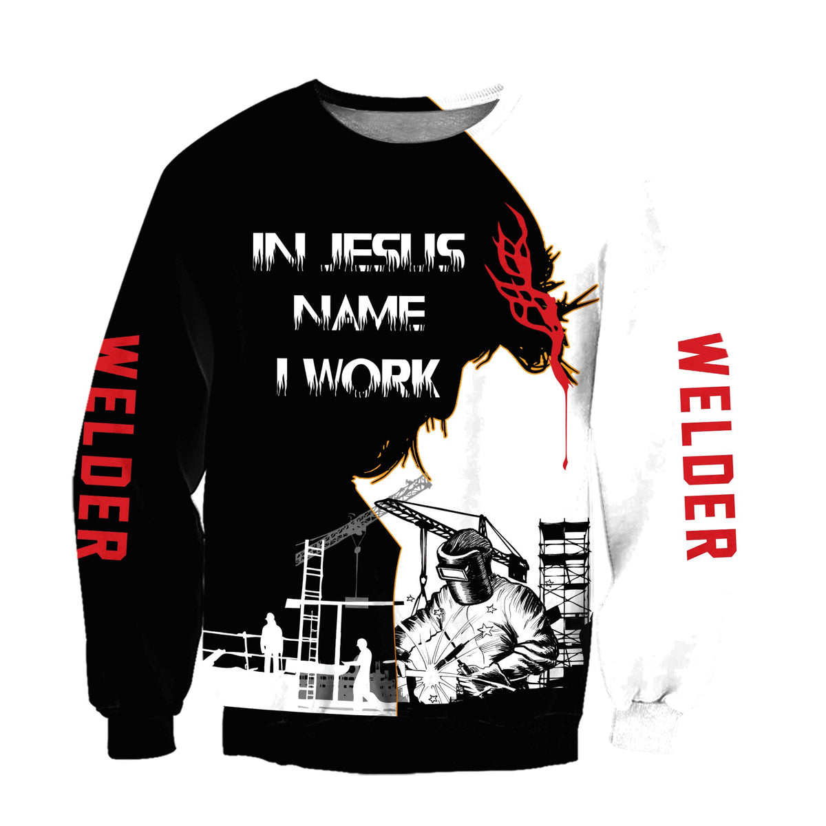 Welder In Jesus Name I Work Unisex All Over Printed Shirts MEI