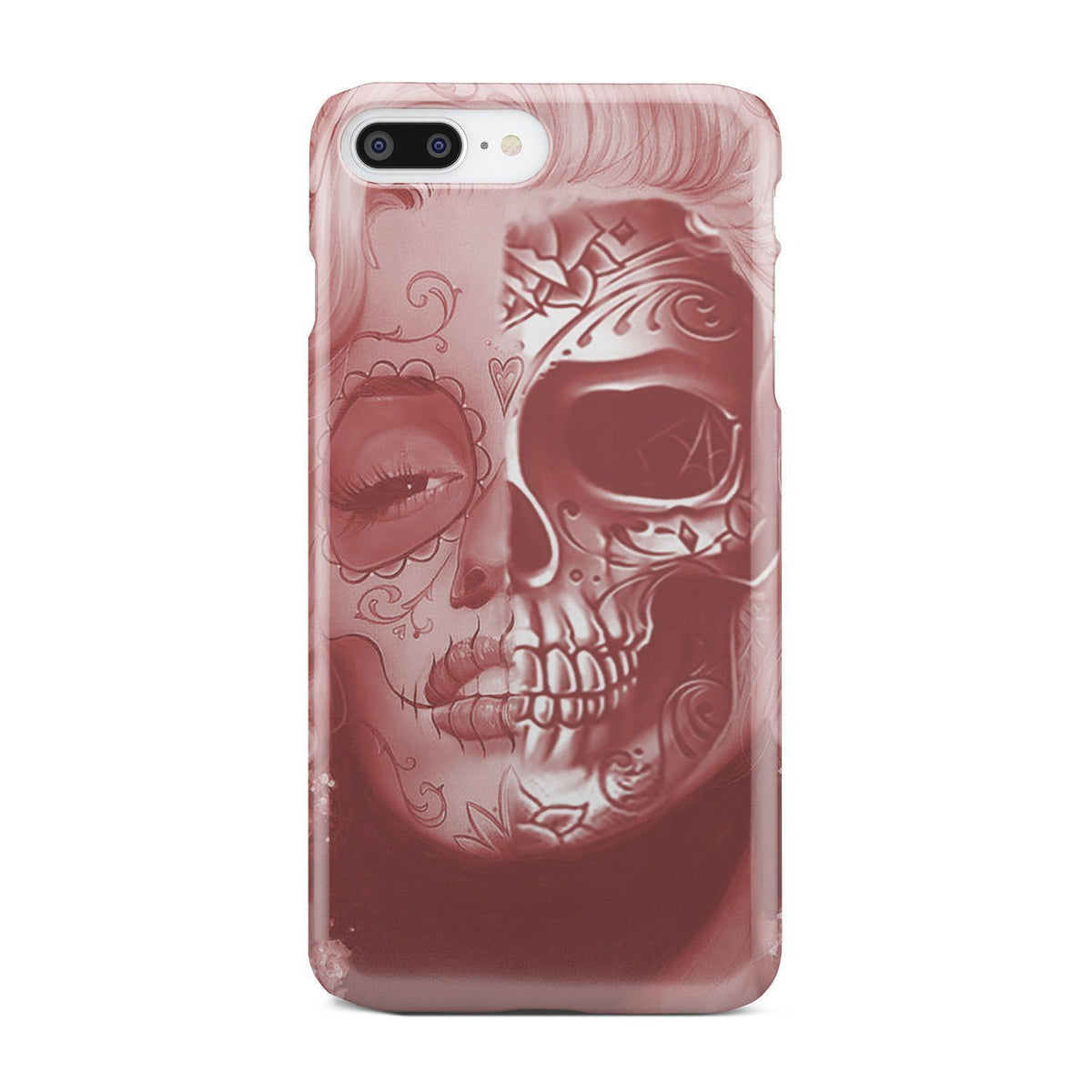 Beautiful Skull Face phone case-Phone Case-wc-fulfillment-iPhone 8 Plus-Vibe Cosy™