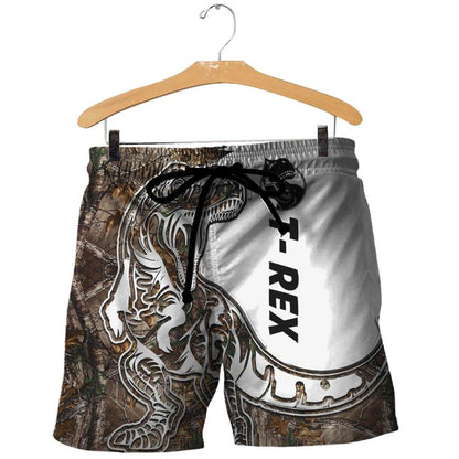 TYRANNOSAURUS REX CAMO 3D ALL OVER PRINTED SHIRTS MP901-Apparel-MP-Shorts-S-Vibe Cosy™