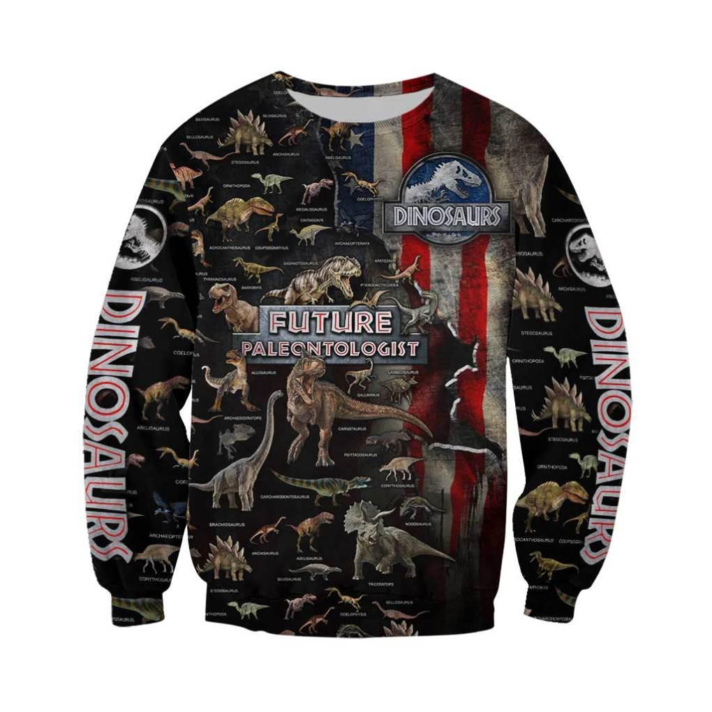 DINOSAUR COLLECTION 3D ALL OVER PRINTED SHIRTS MP908-Apparel-MP-sweatshirt-S-Vibe Cosy™