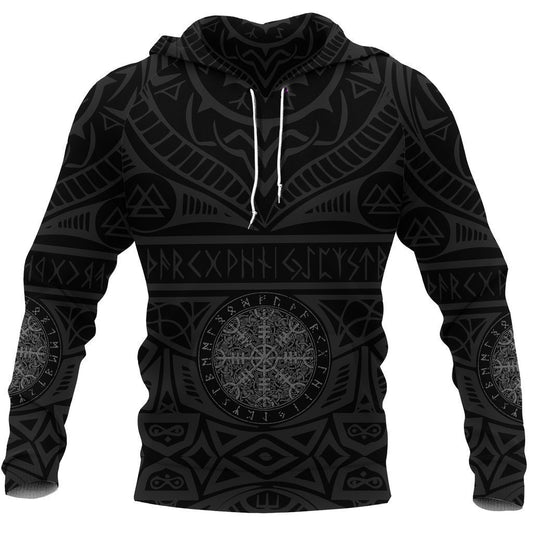 Vikings Tattoo All Over Hoodie K4-Apparel-HP Arts-Hoodie-S-Vibe Cosy™