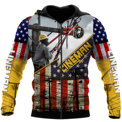 Premium American Lineman All Over Printed Shirts For Men And Women MEI