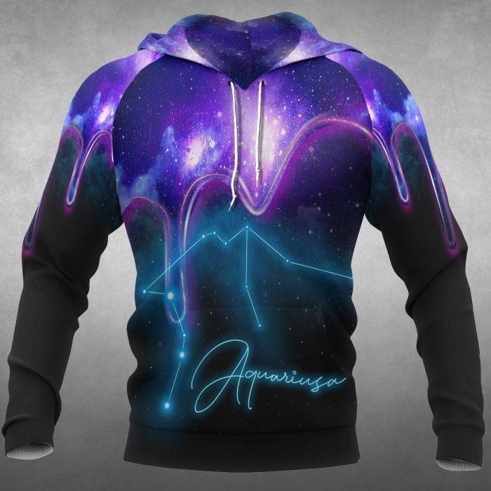 Aquarius Galaxy Hoodie NTH140859-Apparel-NTH-Hoodie-S-Vibe Cosy™