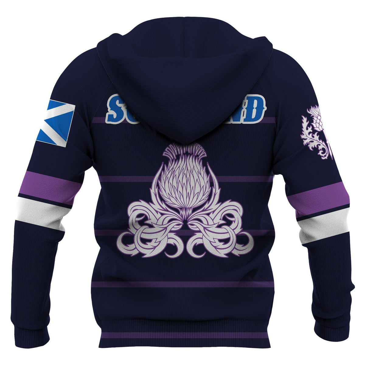 Scotland Lion Rampant with Thistle Hoodie NNK 1507-Apparel-PL8386-Zip Hoodie-S-Vibe Cosy™