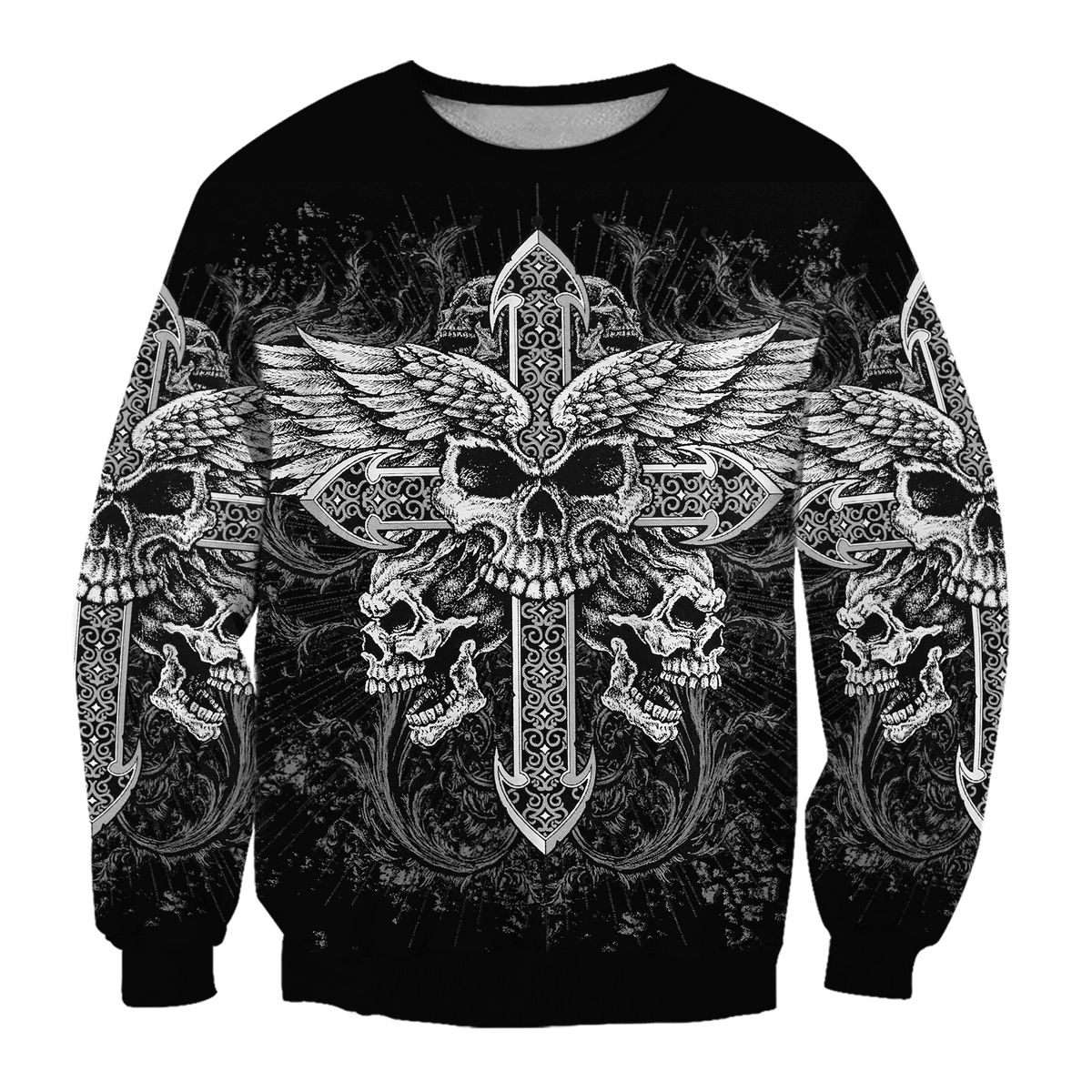 Cross Skull Tattoo Hoodie 3D All Over Printed Shirts AM092040-LAM
