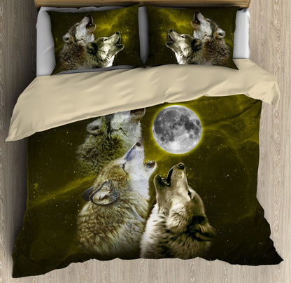 Wolf 3D All Over Printed Bedding Set