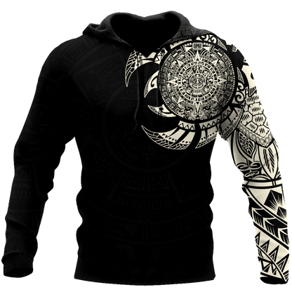 Aztec Mayan Tatoo 3D All Over Printed Shirts For Men and Women DQB07092001-Apparel-TA-Hoodie-S-Vibe Cosy™