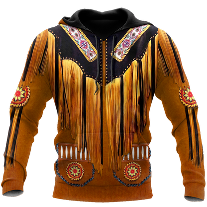 Native Cowboy Jacket No6 Cosplay 3D Over Printed Unisex Deluxe Hoodie ML