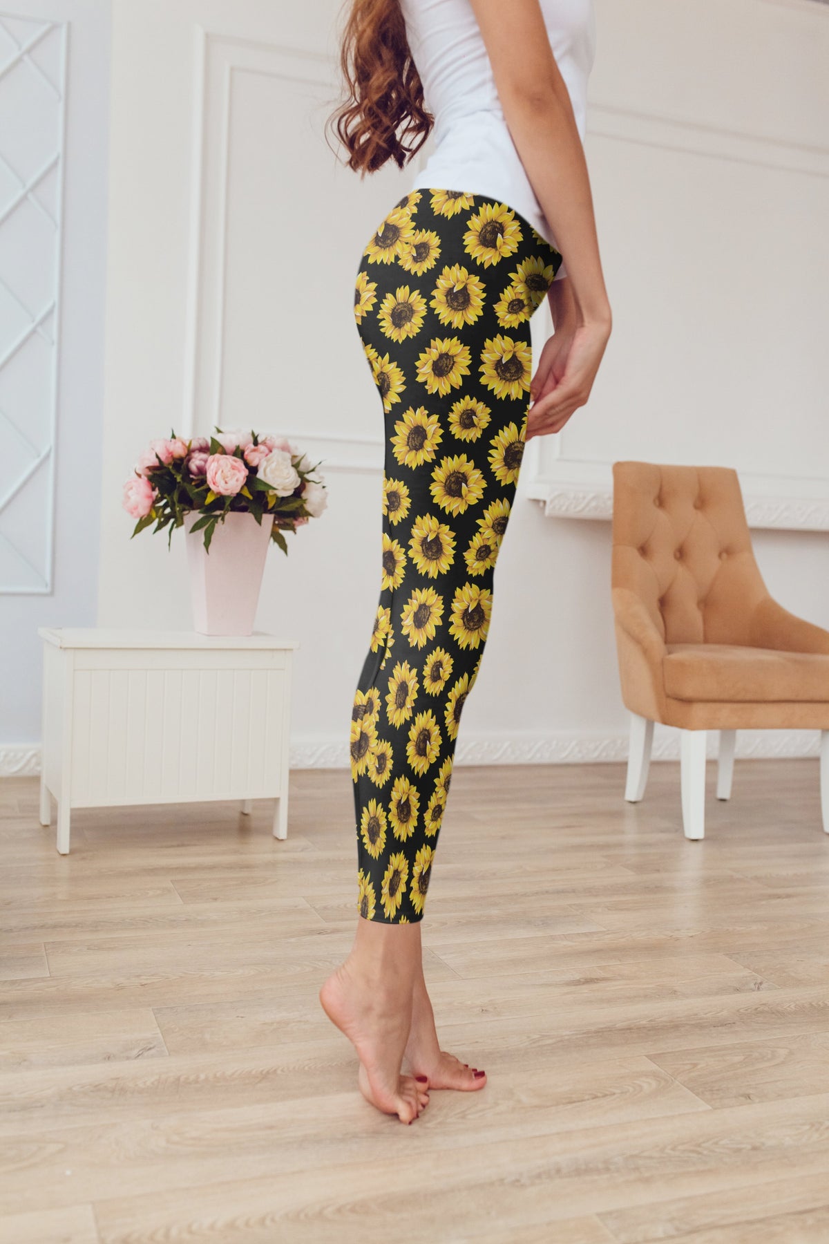 All Over Printing Sunflower Hoodie Dress-Apparel-Phaethon-Hoodie Dress-S-Vibe Cosy™