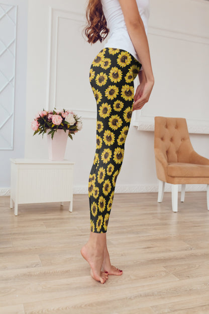 All Over Printing Sunflower Hoodie Dress-Apparel-Phaethon-Hoodie Dress-S-Vibe Cosy™
